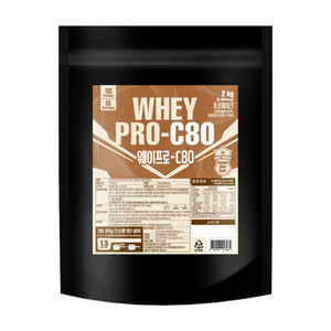 웨이프로 C80 초코쉐이크맛 2kg 단백질보충제