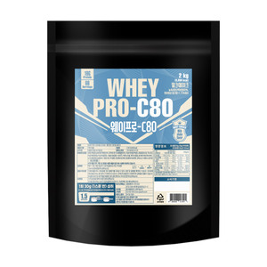 웨이프로 C80 밀크쉐이크맛 2kg 단백질보충제